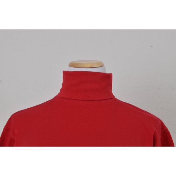 Vintage 90s Red Turtle‎ Neck Cotton shirt | size M - Picture 6 of 10